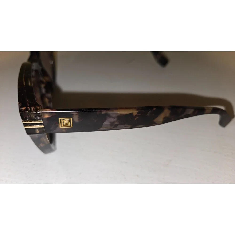 Laundry Shelli Segal Womens Brown/ Black/Gold Tortoise Geometric Sunglasses
